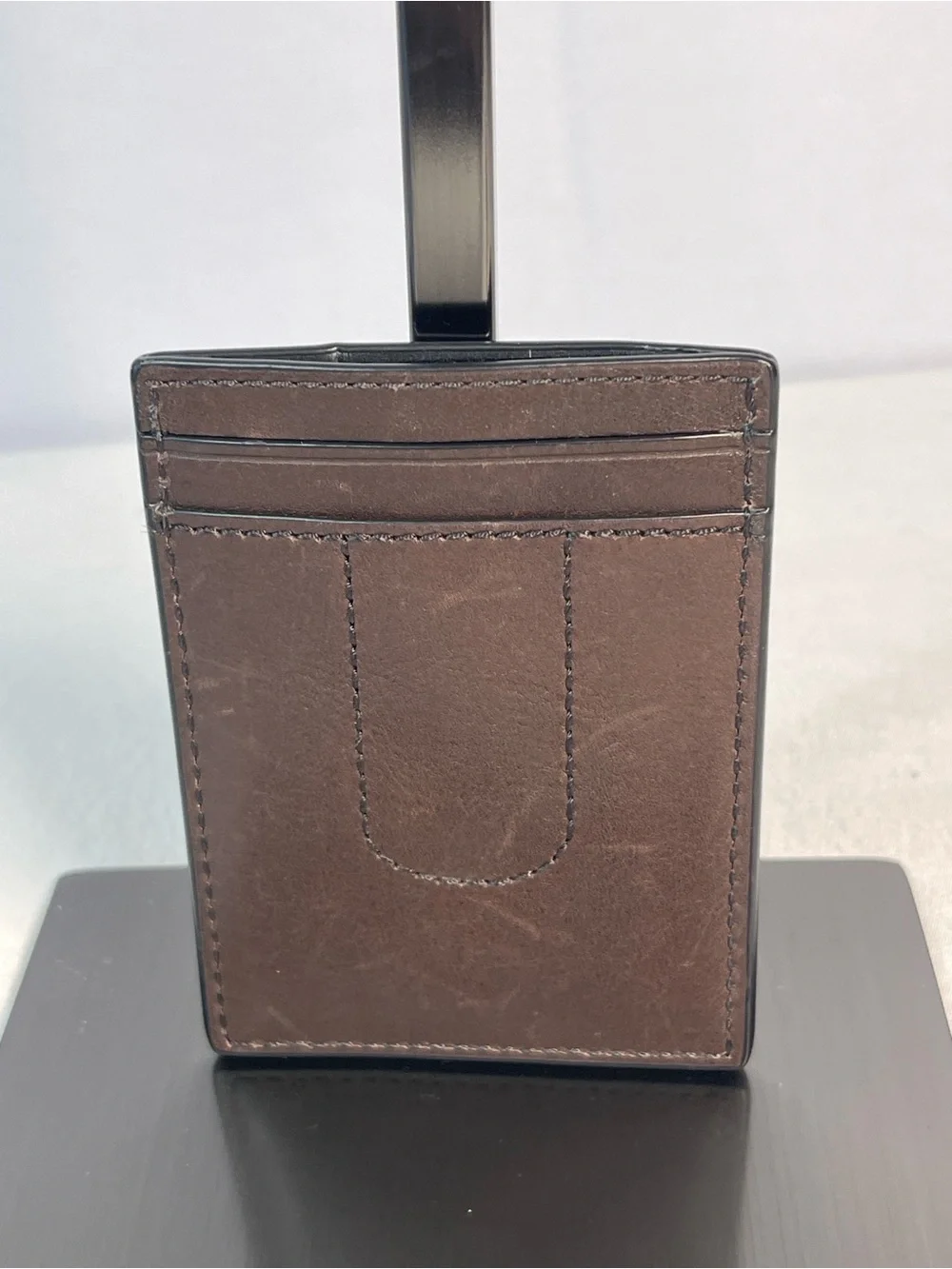 Coach H1944-54466 Leather Money Clip Card Case Wallet Brown